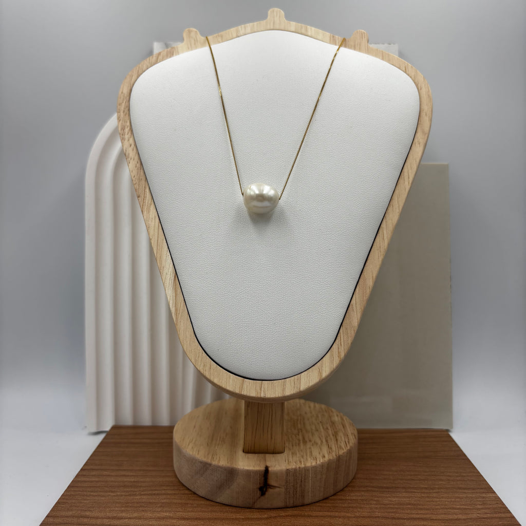 Large Freshwater Pearl On 50Cm Gold Chain