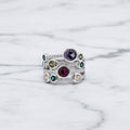 Colour Dot silver ring - Terciany 