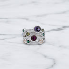 Colour Dot silver ring - Terciany 