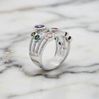 Colour Dot silver ring - Terciany 