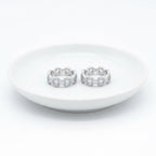Sterling Silver Cubic Zirconia Pavé Cable Ring