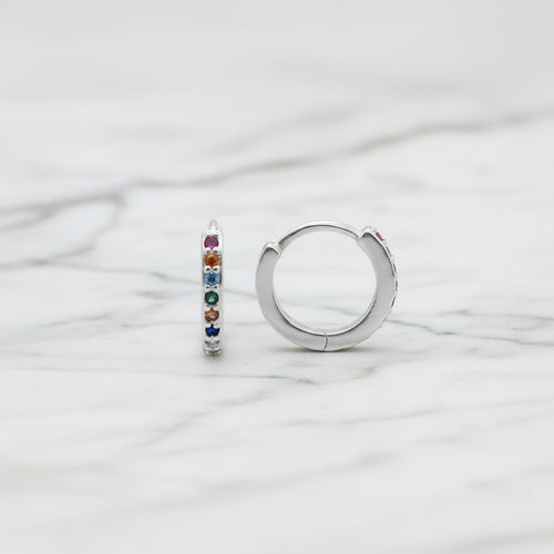 Rainbow Huggie earrings - Terciany 