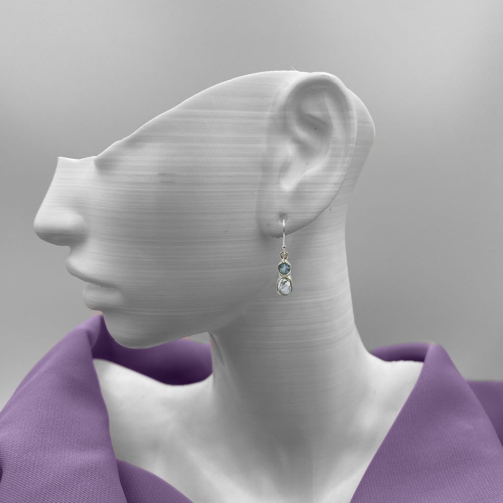Semi Precious Stone Drop Earrings
