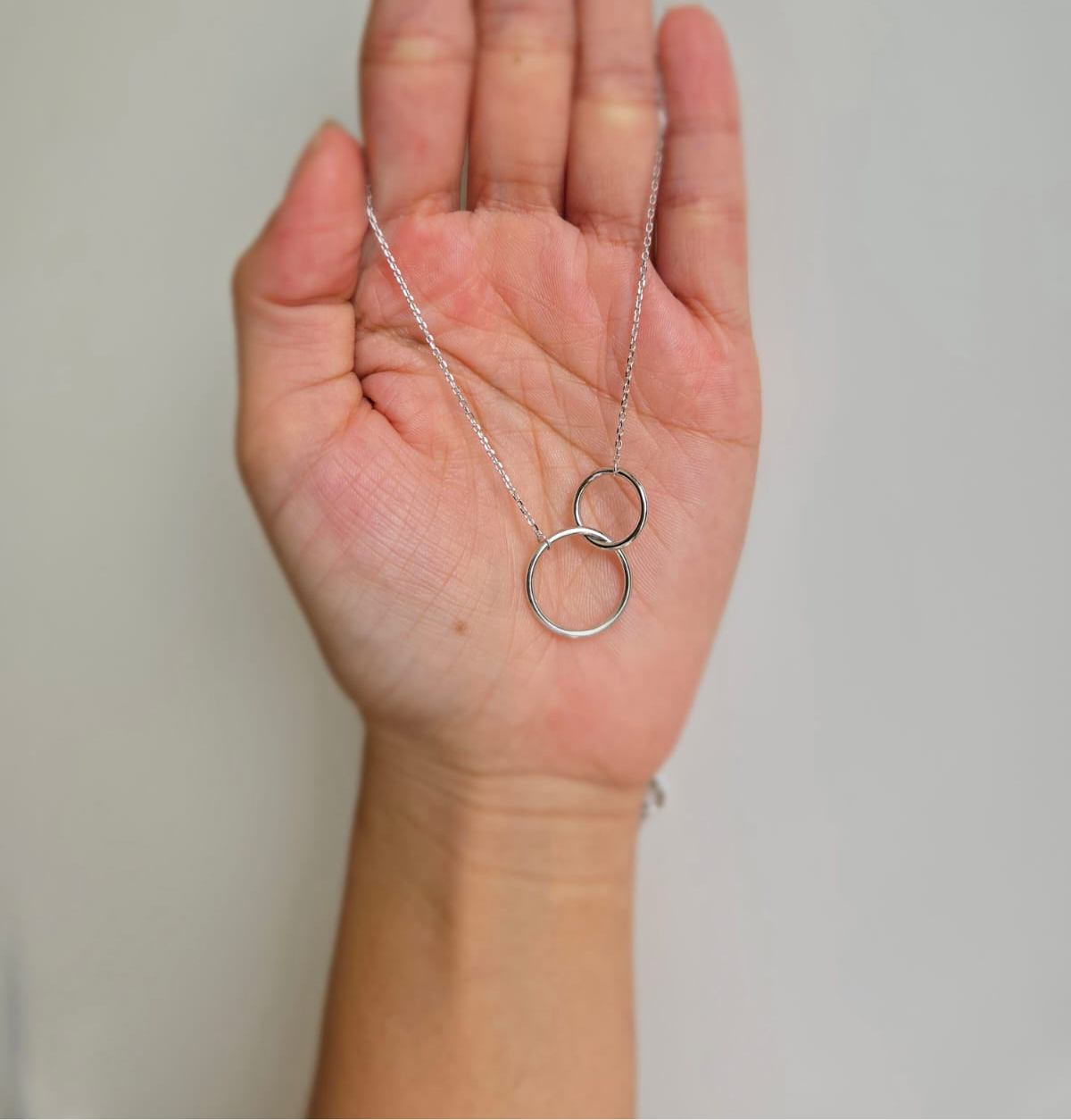 Large Interlinked Circle Necklace
