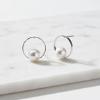 Modern Pearl Stud Earrings - Terciany 