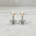 Bee and pearl earrings