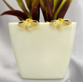 Golden Bee Stud Earrings