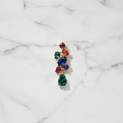 Colourfull pendant on a gold chain - Terciany 