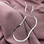 Sterling Silver 4mm Herringbone Necklace - Terciany 