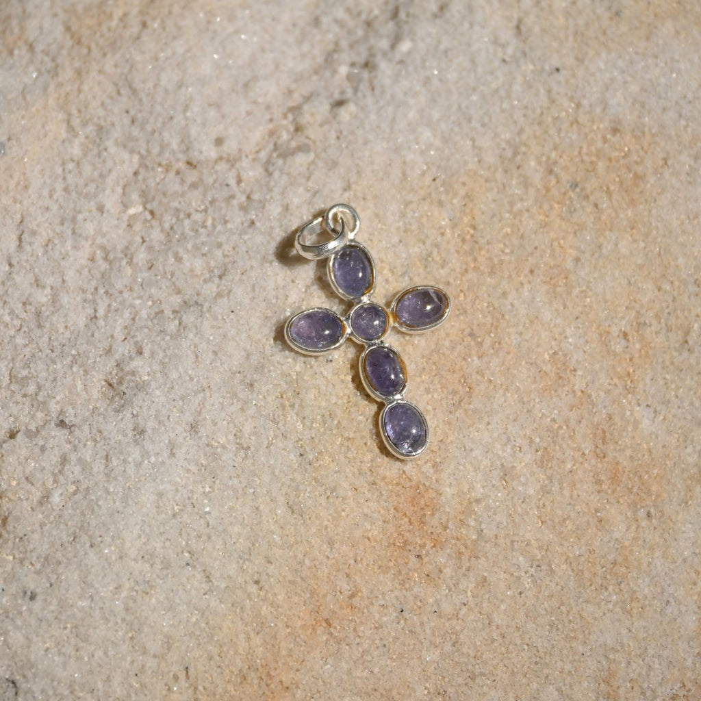 Tanzanite cross pendant