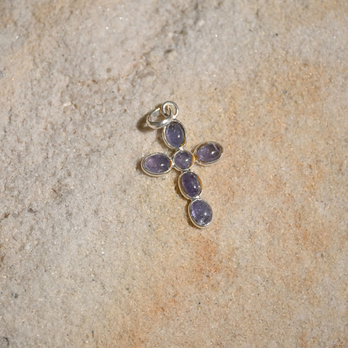 Tanzanite cross pendant