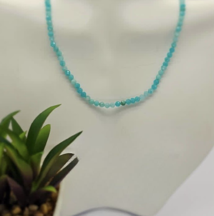 Stunning Amazonite semi precious stone necklace