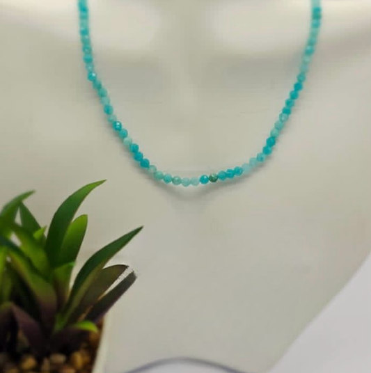 Stunning Amazonite semi precious stone necklace