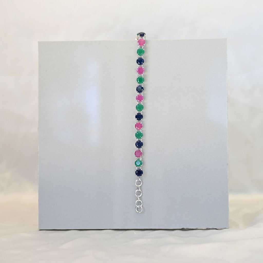 Emerald, Ruby and Lapis bracelet