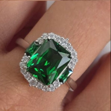 Green Rectangular ring - Terciany 