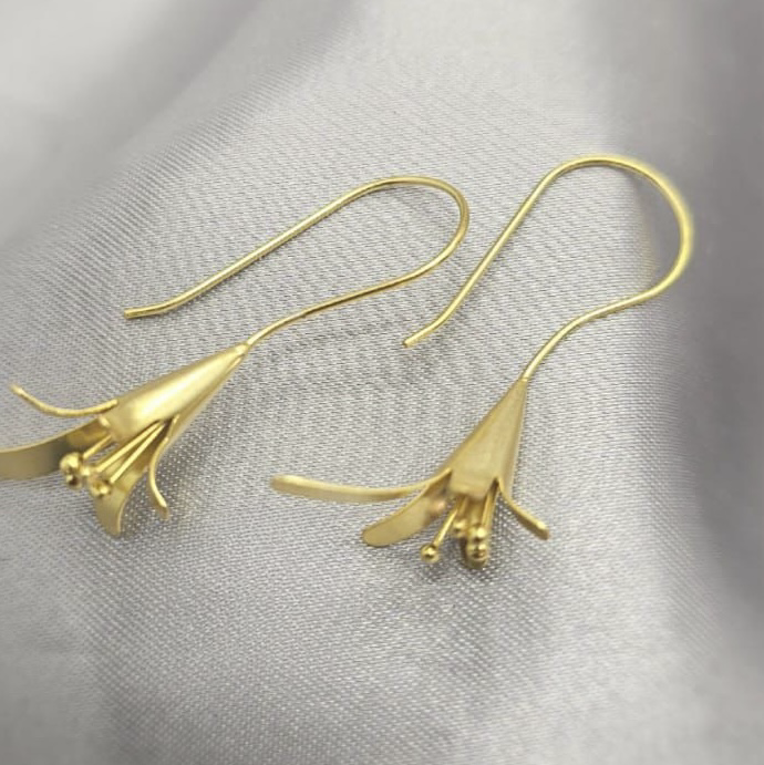 Gold Snowdrop Earrings