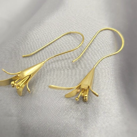 Gold Snowdrop Earrings