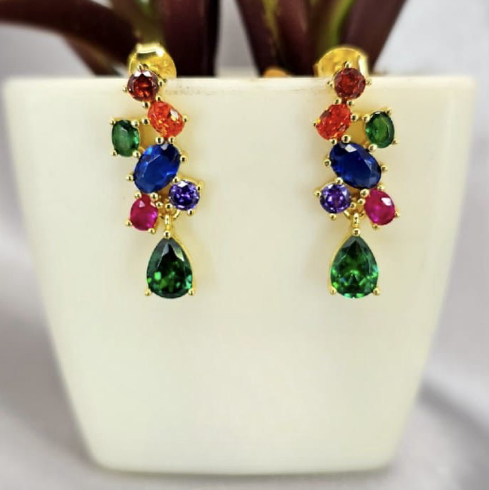 Colour Fountain Drop Earrings - Terciany 