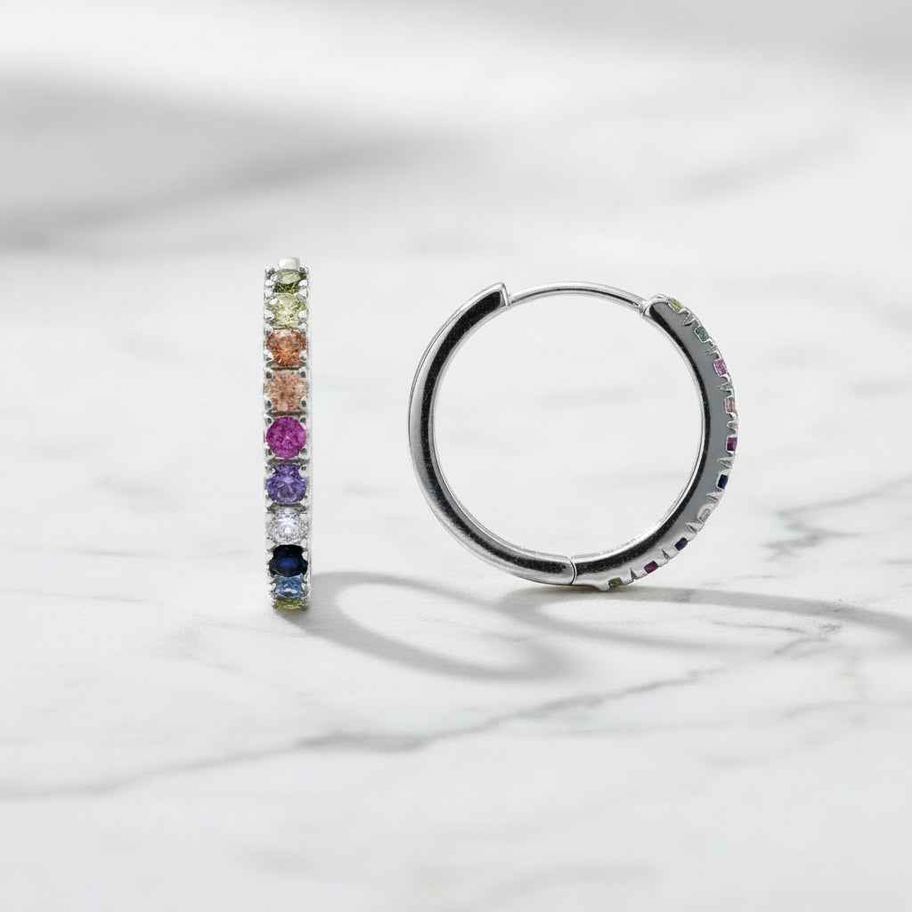 Large Colourful Huggy Earring - Terciany 