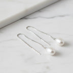 Freshwater Pearl Shoe String Earrings - Terciany 