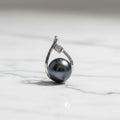 Pendant With Cubic Zirconia And Blue Freshwater Pearl - Terciany 