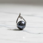 Pendant With Cubic Zirconia And Blue Freshwater Pearl - Terciany 