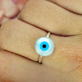 Evil Eye Sterling Silver Ring