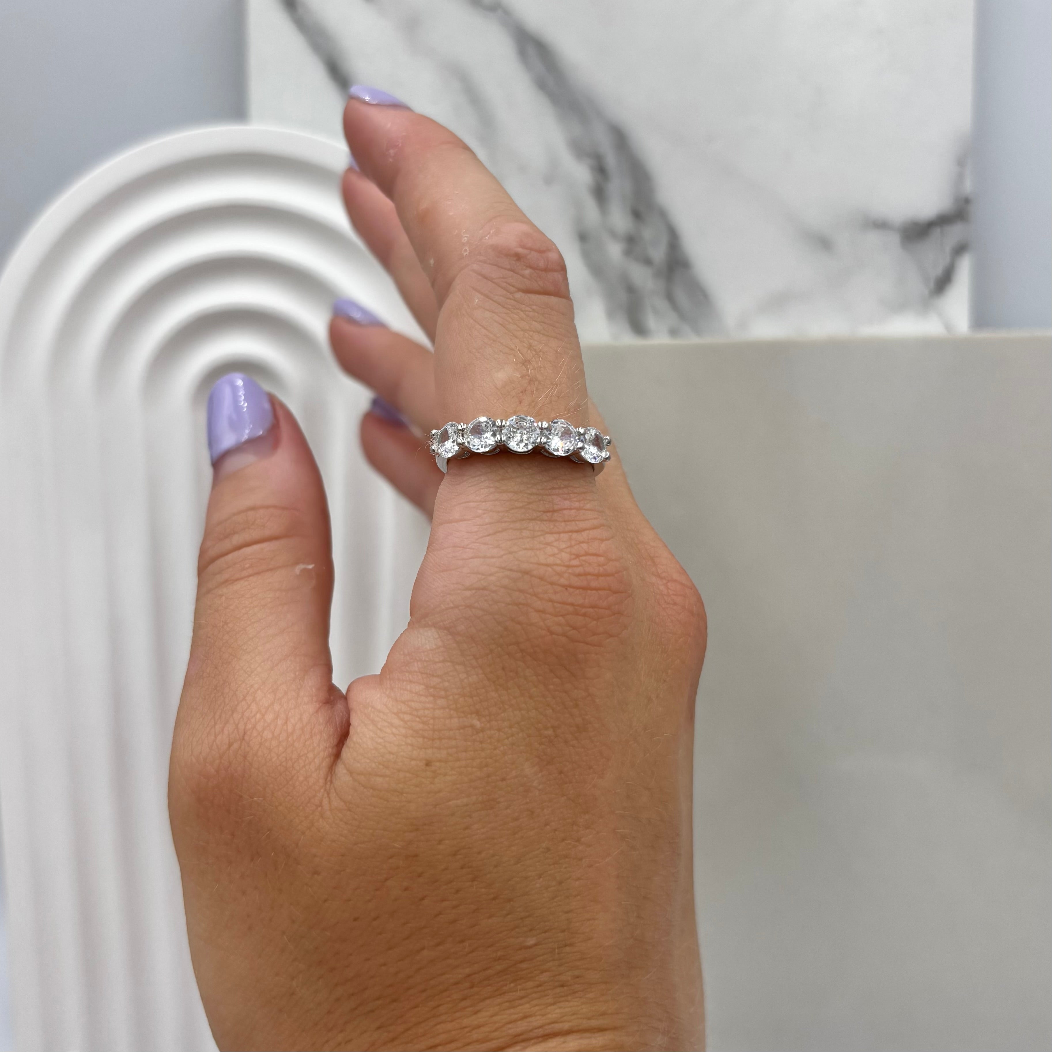 5 Stone Eternity Ring
