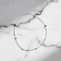 Bracelet With Colourful Drops In Links