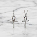 Sterling silver Ankh Cross earrings