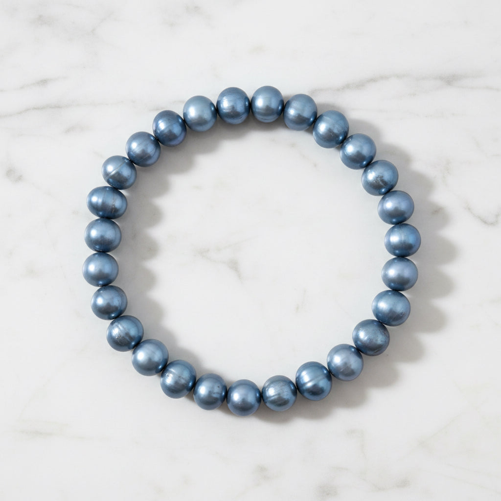 8 mmm Blue Freshwater Pearl Bracelet - Terciany 