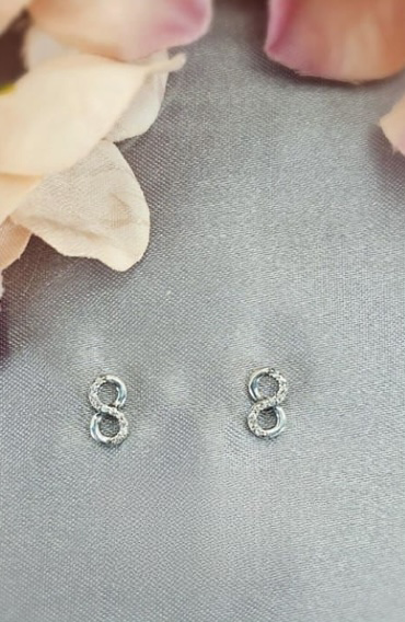 Bling infinity studs