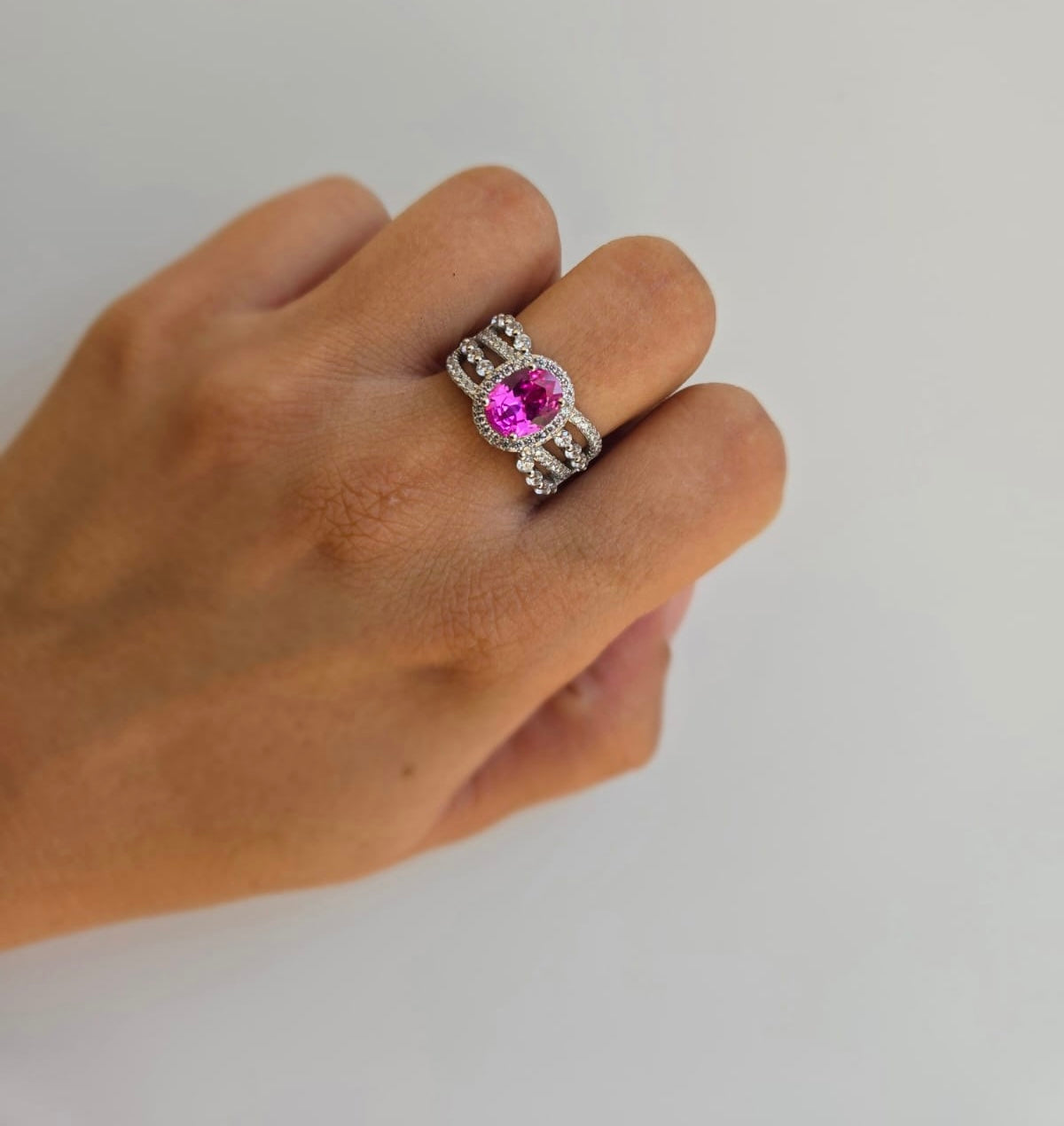 Stunning Classic Pink Ring