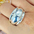Solid Sterling Silver Dome Ring - Terciany 