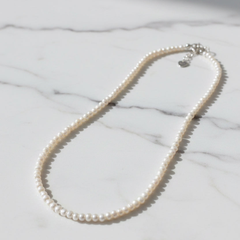 Beautiful 4mm Pearls Necklace - Terciany 
