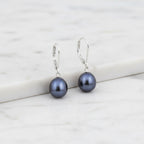 Comfy Blue Pearl Earrings