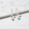 Modern Looking Long Earring With Three Freshwater Pearls - Terciany 
