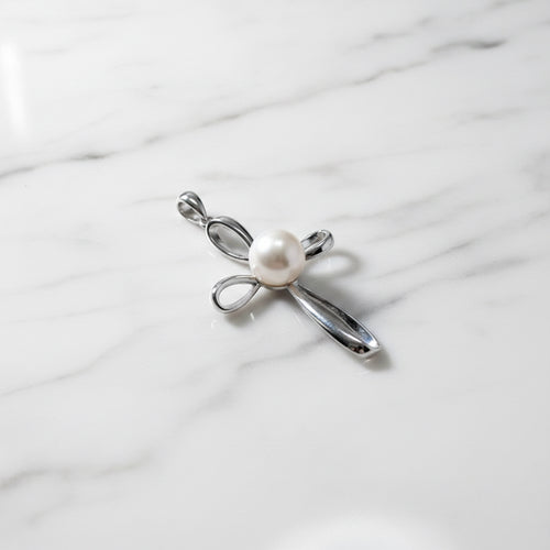 Pearl cross pendant - Terciany 