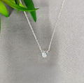 Pretty Cubic Zirconia Heart In Necklace