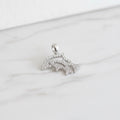 Cubic Zirconia Pave Dolphin Pendant - Terciany 