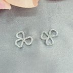 Stunning Large Pavé Flower Stud
