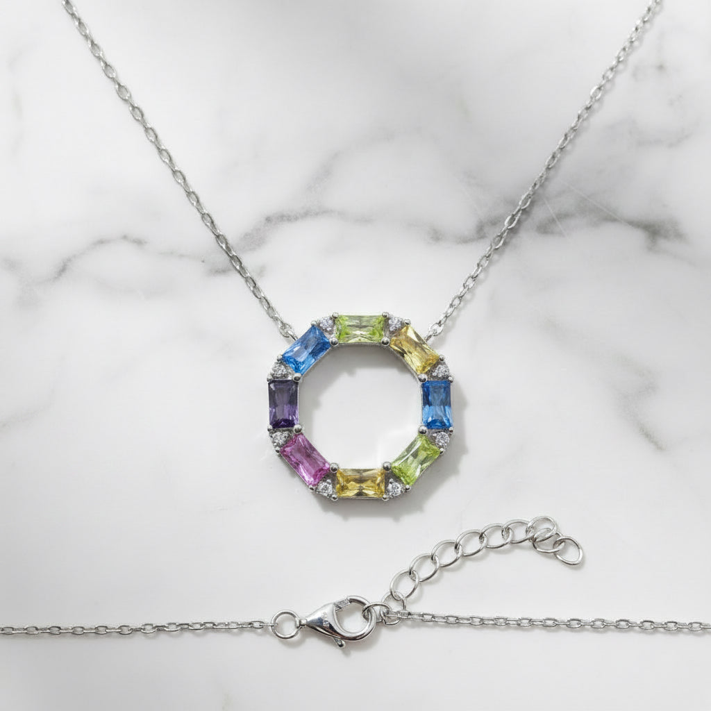 Colourfull circle necklace