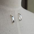 Silver V Shape Hoops