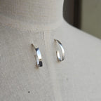 Silver V Shape Hoops