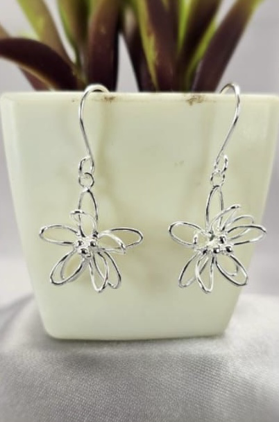 18mm flower drop earrings