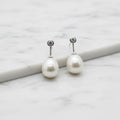 9 mm Freshwater Pearl On Drop With Bling Stud - Terciany 