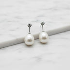 9 mm Freshwater Pearl On Drop With Bling Stud - Terciany 