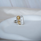 Citrine Pearl combination Ring - Terciany 