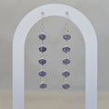 Five Tanzanite drops earrings