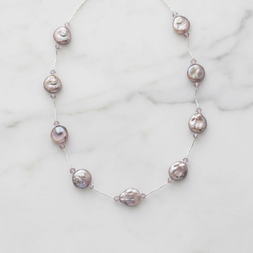 Blush coin Pearl necklace - Terciany 